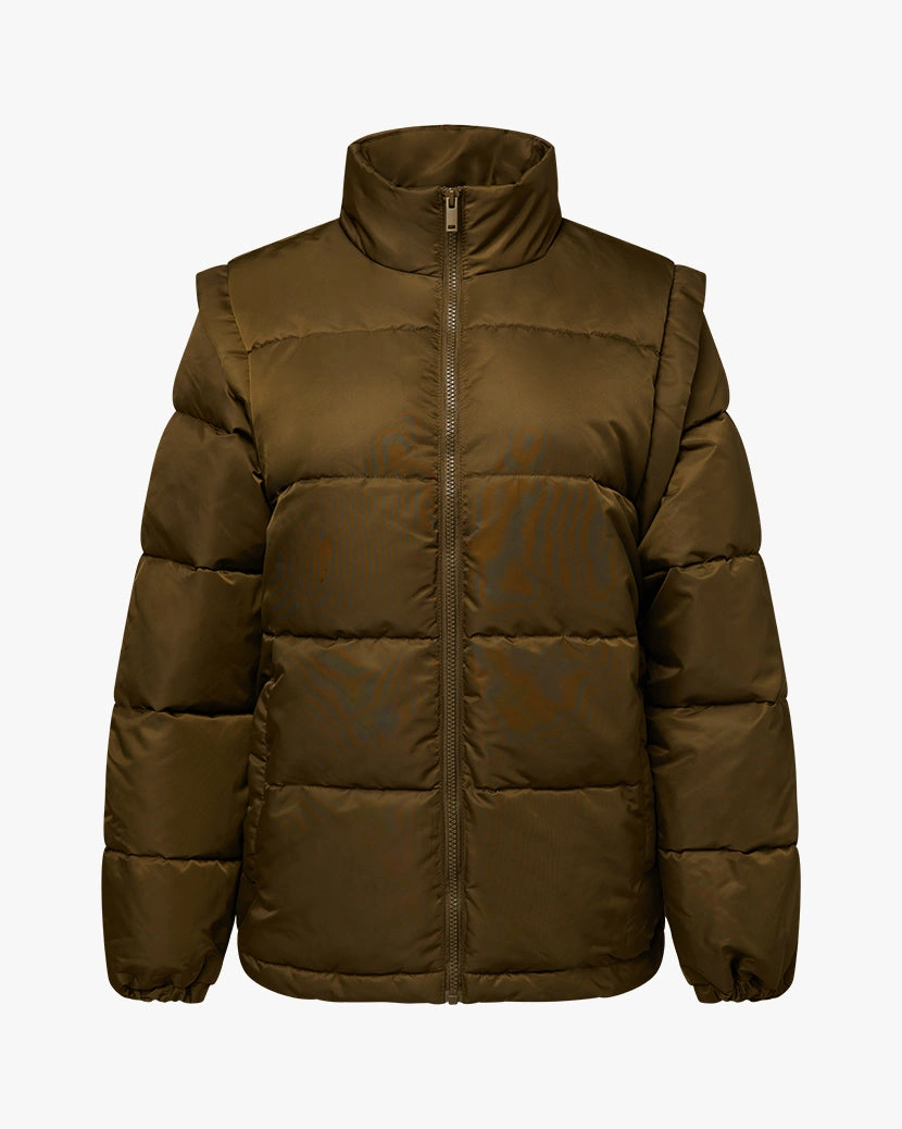Chill-to-Thrill: Versatile Zip-Off Puffer Jacket for Any Adventure